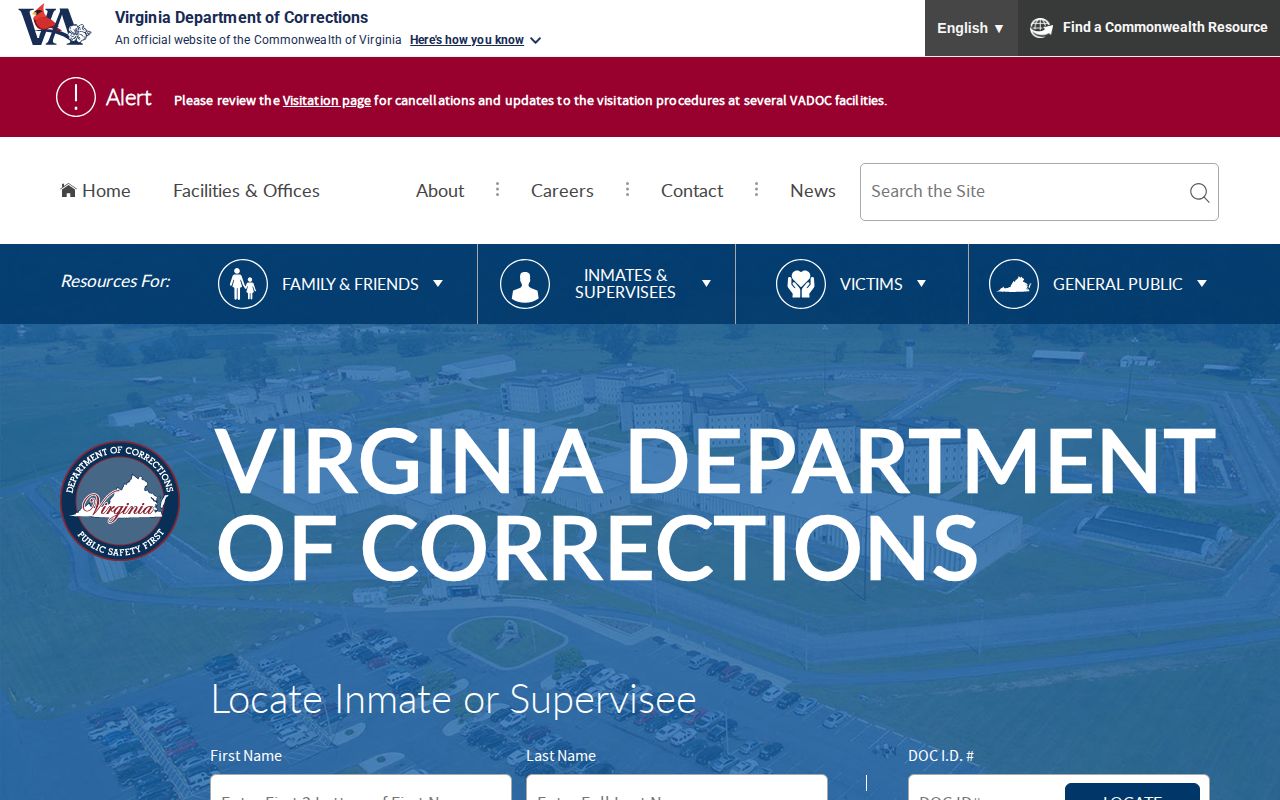 Virginia Department of Corrections offender locator
